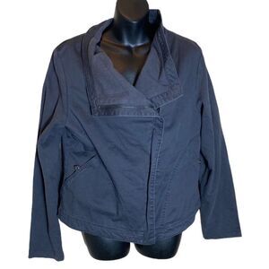 Anthropologie Marrakech dark grey zipper front jacket xl